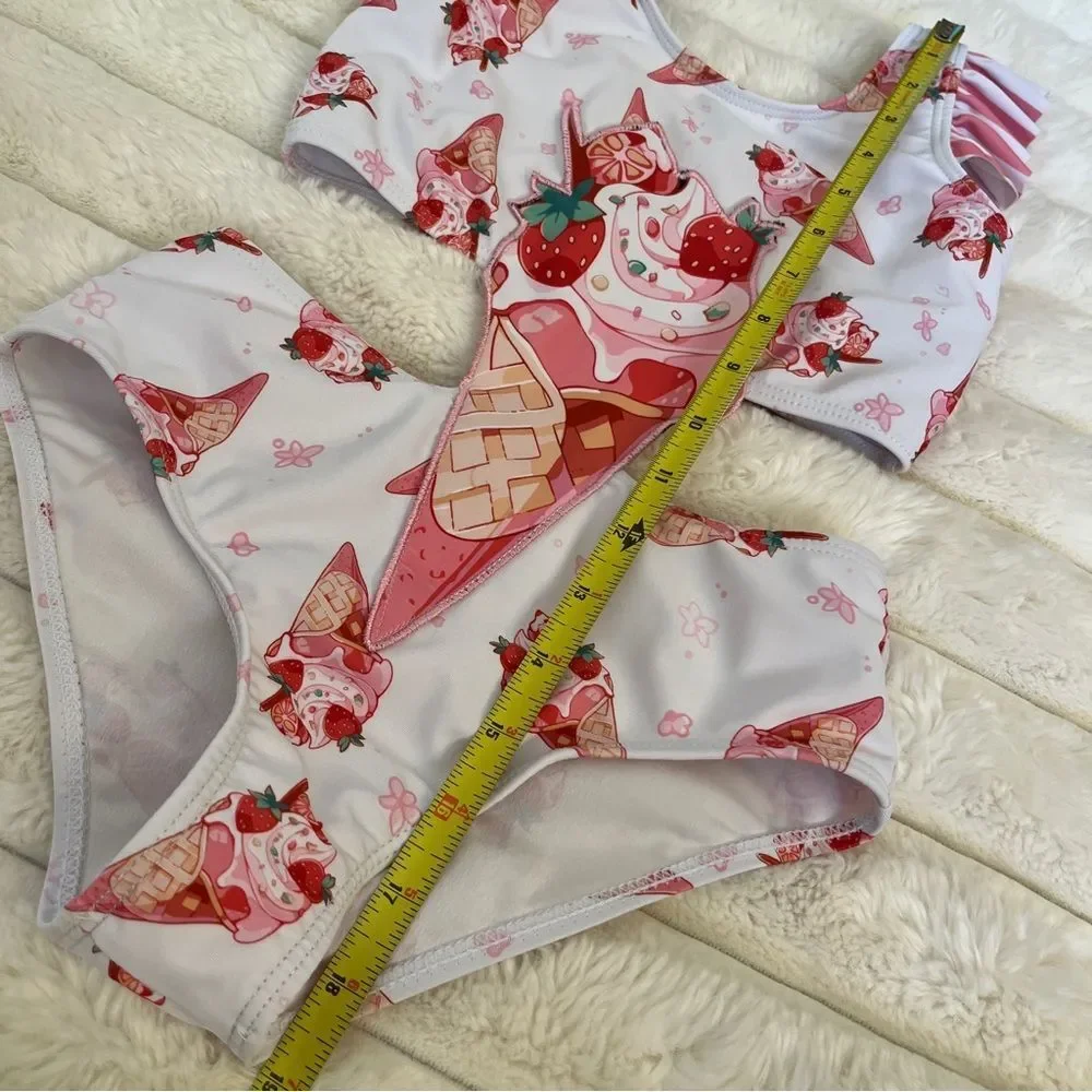 SHEIN ice cream cone girls‎ swimsuit
